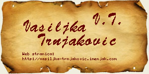 Vasiljka Trnjaković vizit kartica